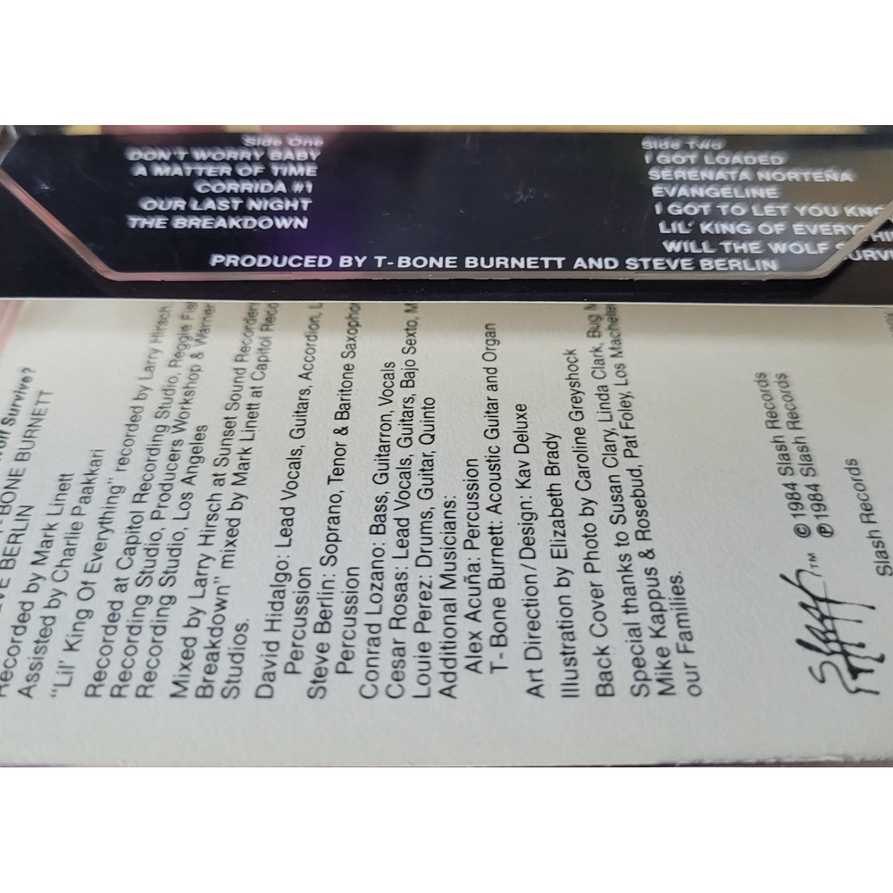 Los Lobos How Will the Wolf Survive Cassette 1984 - Picture 4 of 4
